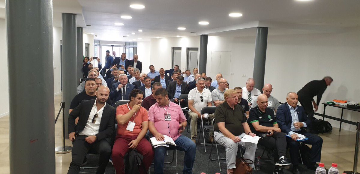 dado_adis's tweet photo. UEFA Champions league, FC Sarajevo - FC Celtic, Match day organizational meeting, myself first time in role of security adviser for FC Sarajevo. https://t.co/k9r29O14OT