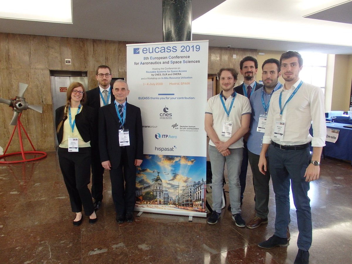 daer_polimi's tweet photo. Our #SPLab team attended the 8th European Conference for #Aeronautics and #Space Sciences #EUCASS2019 last week in Madrid https://t.co/lIKdPHJ9L0