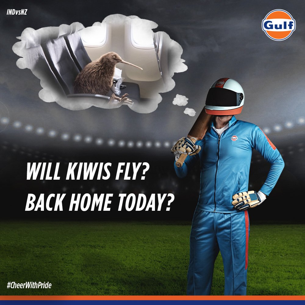 GulfOilIndia's tweet photo. It's all or nothing from here on! Mr. Pride is ready to #CheerWithPride and watch the #MenInBlue take one step closer to the cup! #IndvNZ #Semifinal1 #CWC19 #TeamIndia https://t.co/eYBbEAd5Qa