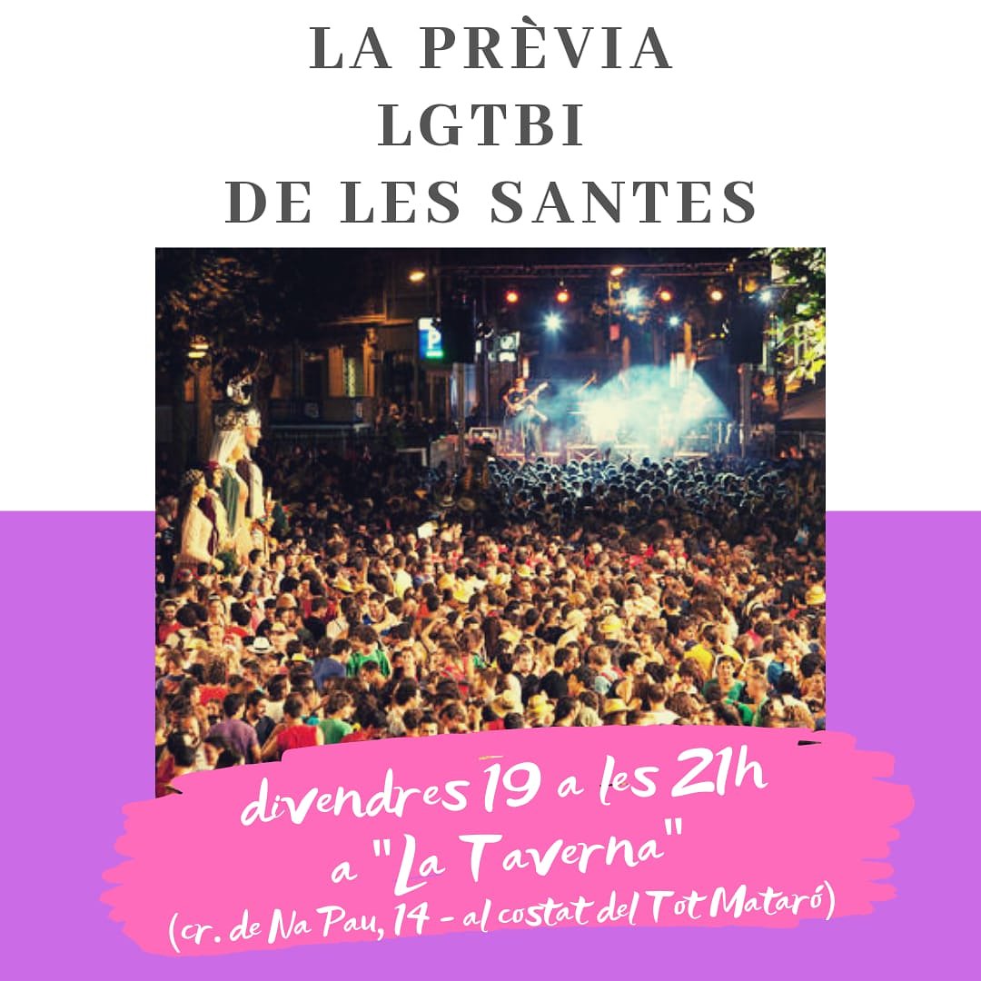 MataroLGTBI's tweet photo. AGENDA. Reserveu-vos el divendres 19 perquè arriben @lessantesmataro i les volem lliures de lgtbifòbia! 👬👭🏽 #loveislove #fuckhomophobia #mataró #igersmaresme https://t.co/uuyX0gN2Z0