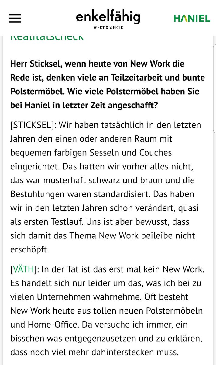 3x3Journalisten's tweet photo. Unser @LarsTNiggehoff und @wischmeyer_n haben für das Magazin #enkelfähig von @Haniel_News mit zwei spannenden Interviewpartnern über New Work gesprochen. Der Artikel ist jetzt auch Online: ⬇️💻
https://t.co/W1eZu6FStO https://t.co/4Lheq1Ldx4