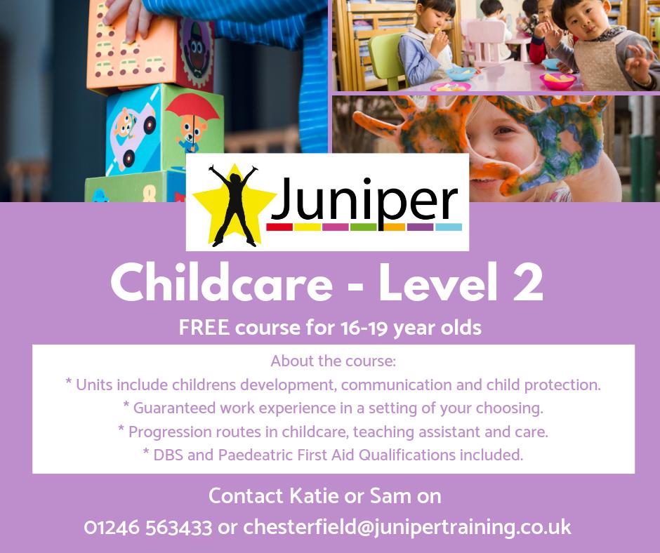 We have spaces on our upcoming Childcare Level 2 course in August and September, contact Katie or Sam to find out more #childcare #apprenticeships #post16