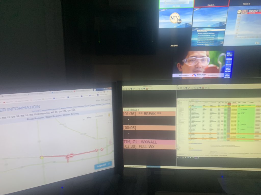valeriejuareztv's tweet photo. Surviving this double shift and produced these two hour-long morning newscasts. Surprisingly hanging in pretty well. Tune into @ntvnews for your latest forecast. #PartyLikeAJournalist #SevereWX #Nebraska #NTVNews #RainedIn https://t.co/gRvjEEGvDv
