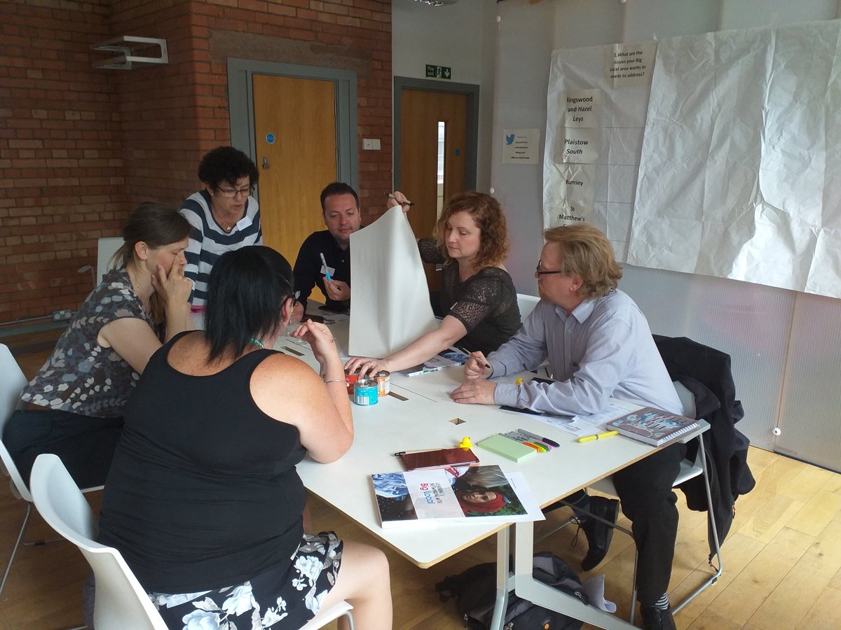justideasco's tweet photo. The 8 out of 10 cats exercise - our #BigLocal teams working in 3 groups for a lively discussion at #measuringchange training for @LocalTrust with @BreretonMillion @plaistowsouth @StMatthewsBL @biglocalconni @RamseyMillionBL @PalfreyBigLocal https://t.co/pGfwHi8X0b