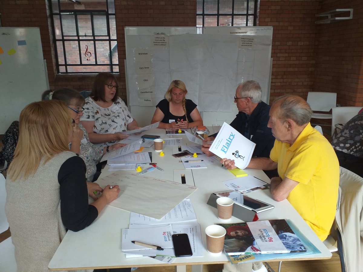justideasco's tweet photo. The 8 out of 10 cats exercise - our #BigLocal teams working in 3 groups for a lively discussion at #measuringchange training for @LocalTrust with @BreretonMillion @plaistowsouth @StMatthewsBL @biglocalconni @RamseyMillionBL @PalfreyBigLocal https://t.co/pGfwHi8X0b