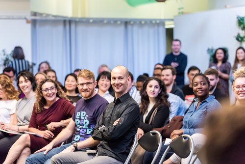 <a href="/edave/">Dave Elkan</a> and I were front and centre at the superb <a href="/IndieConfAU/">IndieConf</a> in Melbourne last month. Thanks to <a href="/KateKendall/">Kate Kendall</a> and the crew for organising!