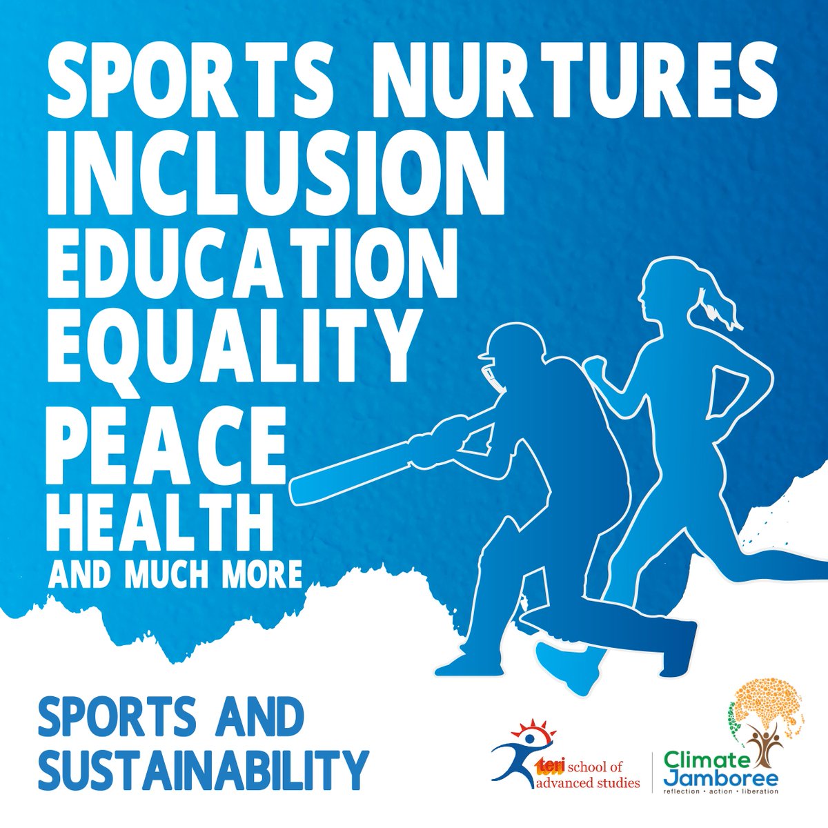CJ_TeriSAS's tweet photo. Sustainability through sports. Sustainability for sports. 

Sports enhance teamwork, dignity, tolerance and unity - and these qualities promote peace, inclusion, equality, health and  education among human beings. 
#sports #sustainability #worldcup #cricket #india #teamwork https://t.co/VMfTqYUmku