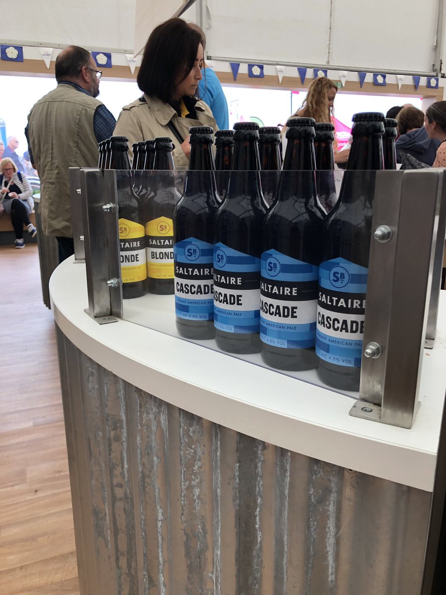 SaltBrewPhil's tweet photo. I’m at the @greatyorkshow in the @Tesco tent sampling our wonderful @SaltaireBrewery Blonde and Cascade. Come say hi! We’re under the Ferris wheel 🎡, perfect to go on after you’ve had a taste! https://t.co/fXlt0EHmVS