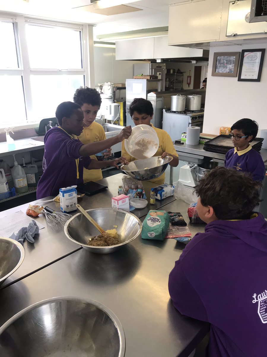 EduMissM's tweet photo. The ‘Cookie Crumble’ business group have had a brilliant afternoon baking in the kitchen for tomorrow’s selling day! They will be selling their masterpieces for 50p tomorrow afternoon... don’t miss out! 🍪 #EnterpriseLHS @HeadLHS https://t.co/jmSuV85FjU