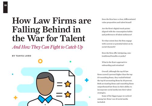 OneNorth's tweet photo. Law firms are struggling to fill critical roles in today's war for talent. One North's @_tanyalord_ shares how firms can use social &amp; digital channels to engage with talent in this @ILTANet article: https://t.co/RG1m0M03tT https://t.co/yE7tnAVz9P