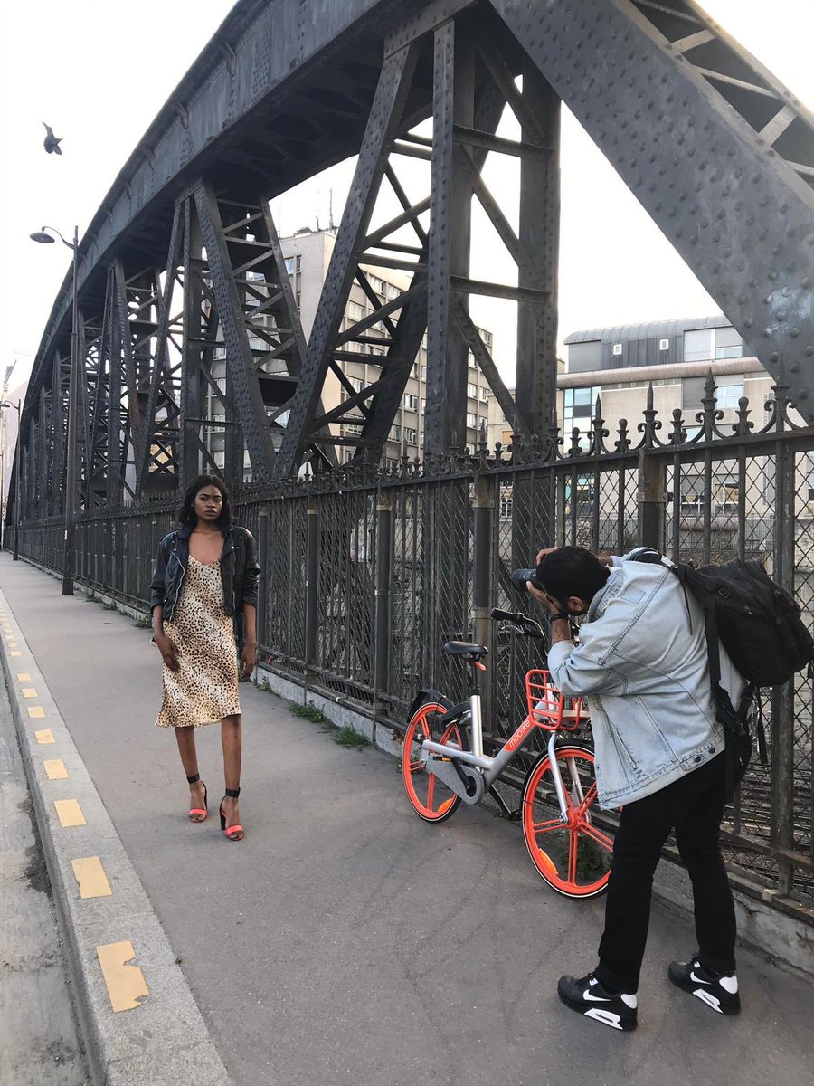 PomadeDesignNYC's tweet photo. Photo shoot near Gare du Nord. #photoshoot #TuesdayMorning #fashionday #BehindTheScenes https://t.co/LpvUxWsyuP