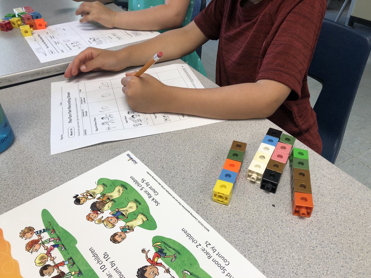 MsMeganMcCann's tweet photo. Practicing making groups, skip counting and adding skills @WellingtonCath #CampBlast #Mathology https://t.co/shK62J6Z2W