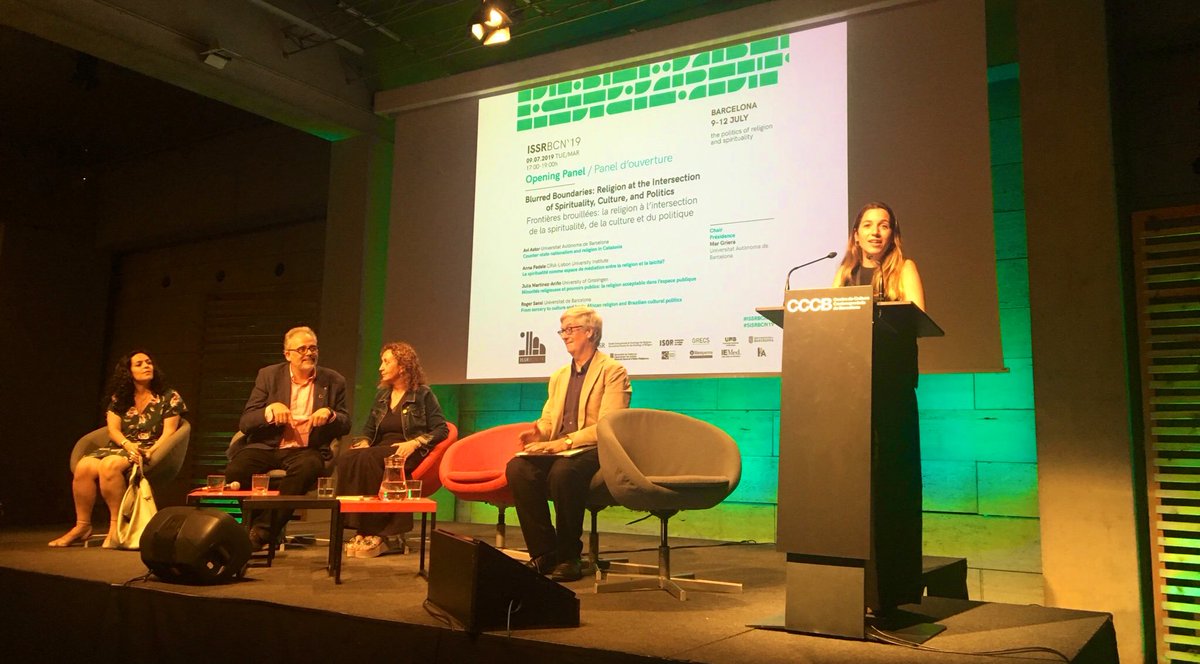XavierRoige's tweet photo. A la inauguració del 35è Congrés #ISSRBCN19 Societat Internacional de Sociologia de la Religió. Gran Congrés per reflexionar sobre religió i política. Com les religions utilitzen la política? Com la política utilitza les religions? #grecsub @isor_uab @cececebe @GH_UB https://t.co/gq22nrSgyl
