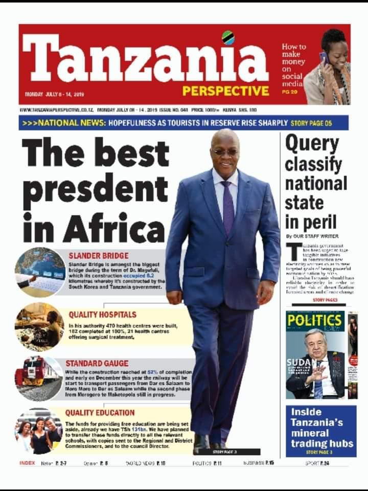 DorcasRaymos's tweet photo. The President of United Republic of Tanzania... https://t.co/IXR0rCVn34