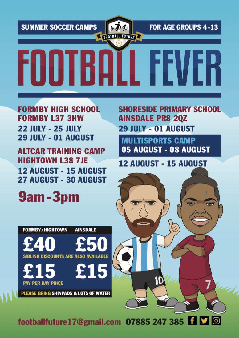 Get involved in our fun packed summer!🙌🏼⚽️  @Tinahamilton77 @FormbyBubble @FormbyPoolT @formby_cfc @Seftonhour @seftongirls @HealthySefton @activesefton @FormbyTesco