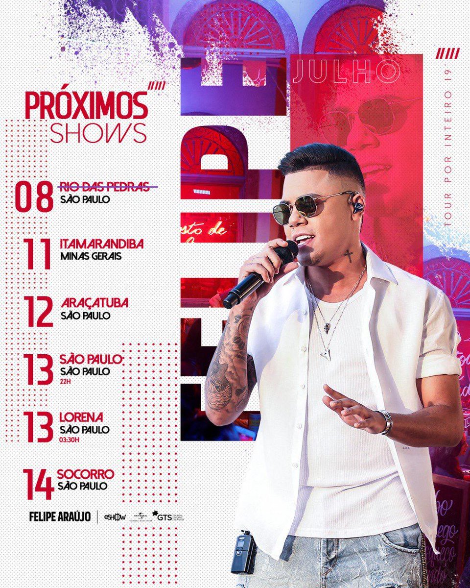 KerciaDuarte's tweet photo. Confira meus shows essa semana!!! Qual cidade eu te vejo, hein? #FelipeAraujo #TourPorInteiro19 #EspaçosaDemais #Atrasadinha
@felipearaujo_fa 
@hospicio_fa #hospiciofa💥 https://t.co/5UVpNwvfv0