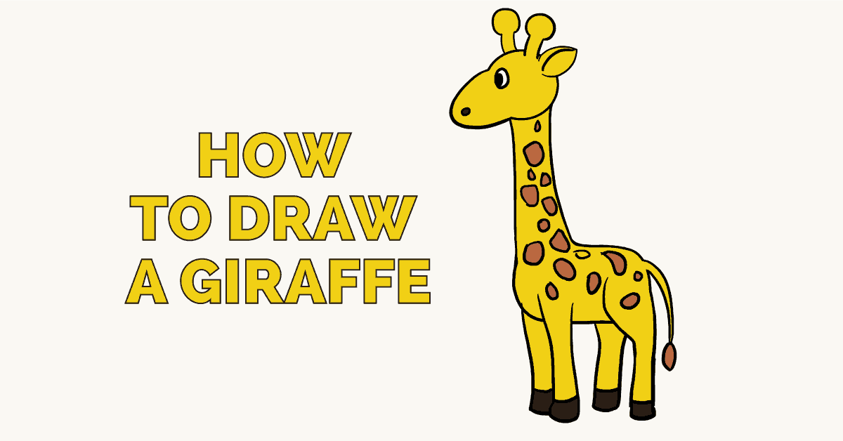 How to Draw a Giraffe Easy | Giraffe drawing, Giraffe cartoon drawing,  Cartoon giraffe