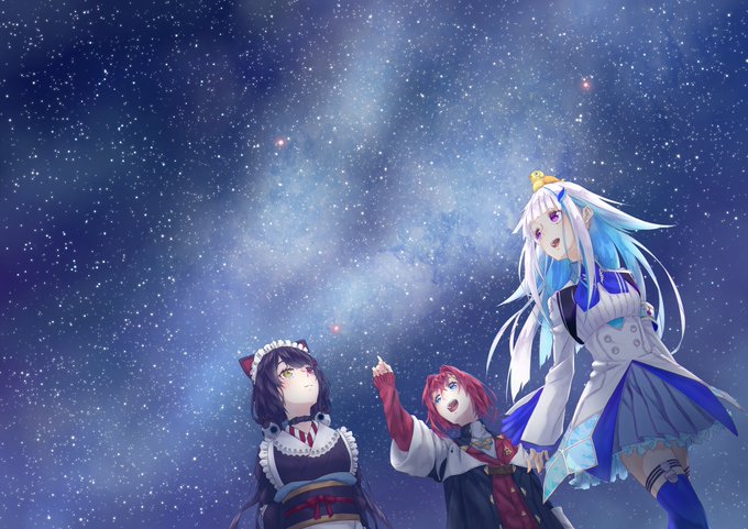 夜空イラストのtwitterイラスト検索結果 古い順