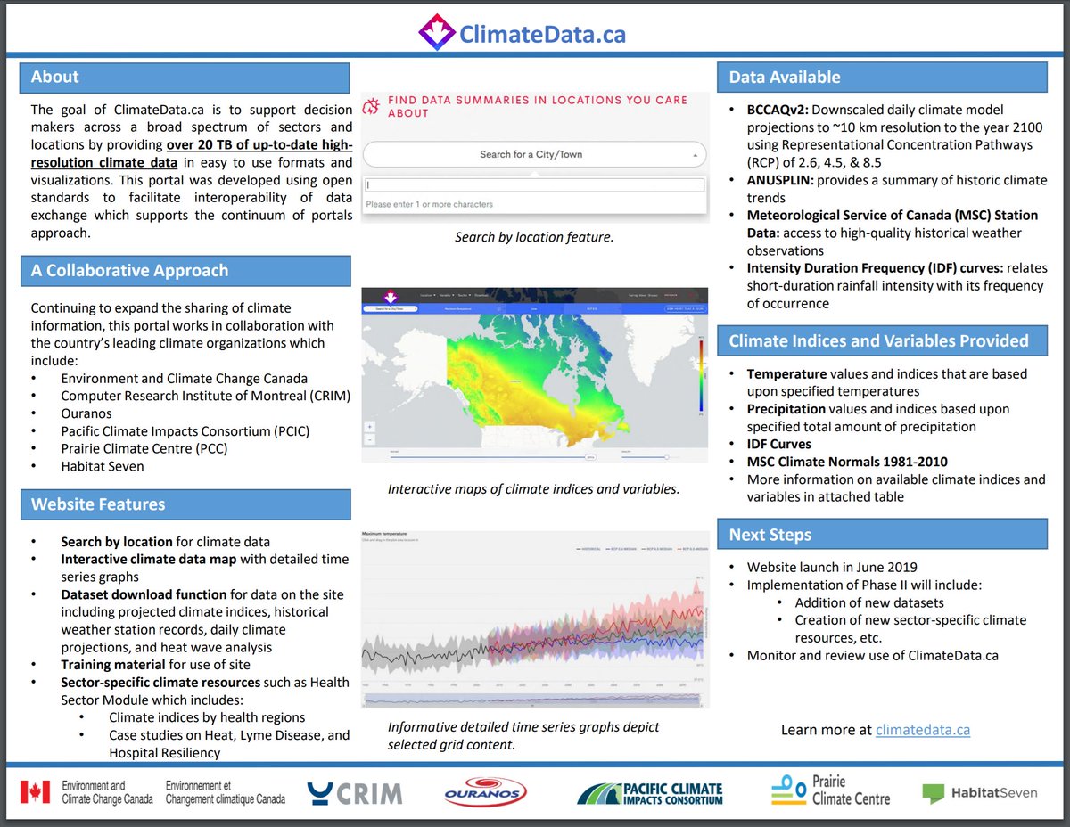 Tom_Landry_'s tweet photo. We are pleased to announce the launch of https://t.co/hCEYagMiDN, with primary goal to increase access to climate #data and information to help better understand and adapt to #Canada's #climatechange. @environmentca @CRIM_ca @ouranos_cc @Habitat_Seven @PrairieClimate #PCIC https://t.co/V5Ai6fuuiz
