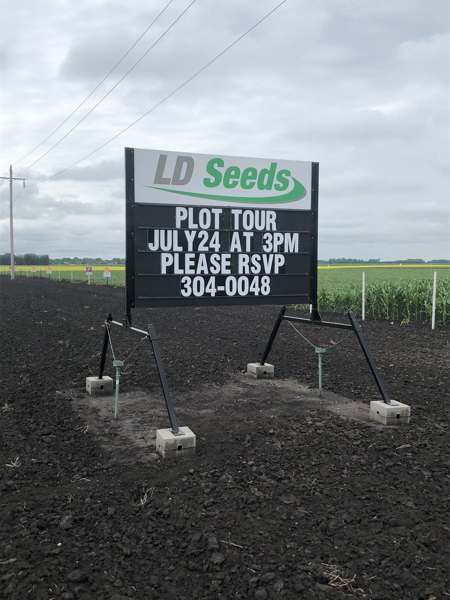 LD Seeds annual plot tour July 24 at 3pm in our plots located 1 mile west of Altona on highway 201. With over 50 trials, there will be lots to see! Please text/call to RVSP. Hope to see you all there!