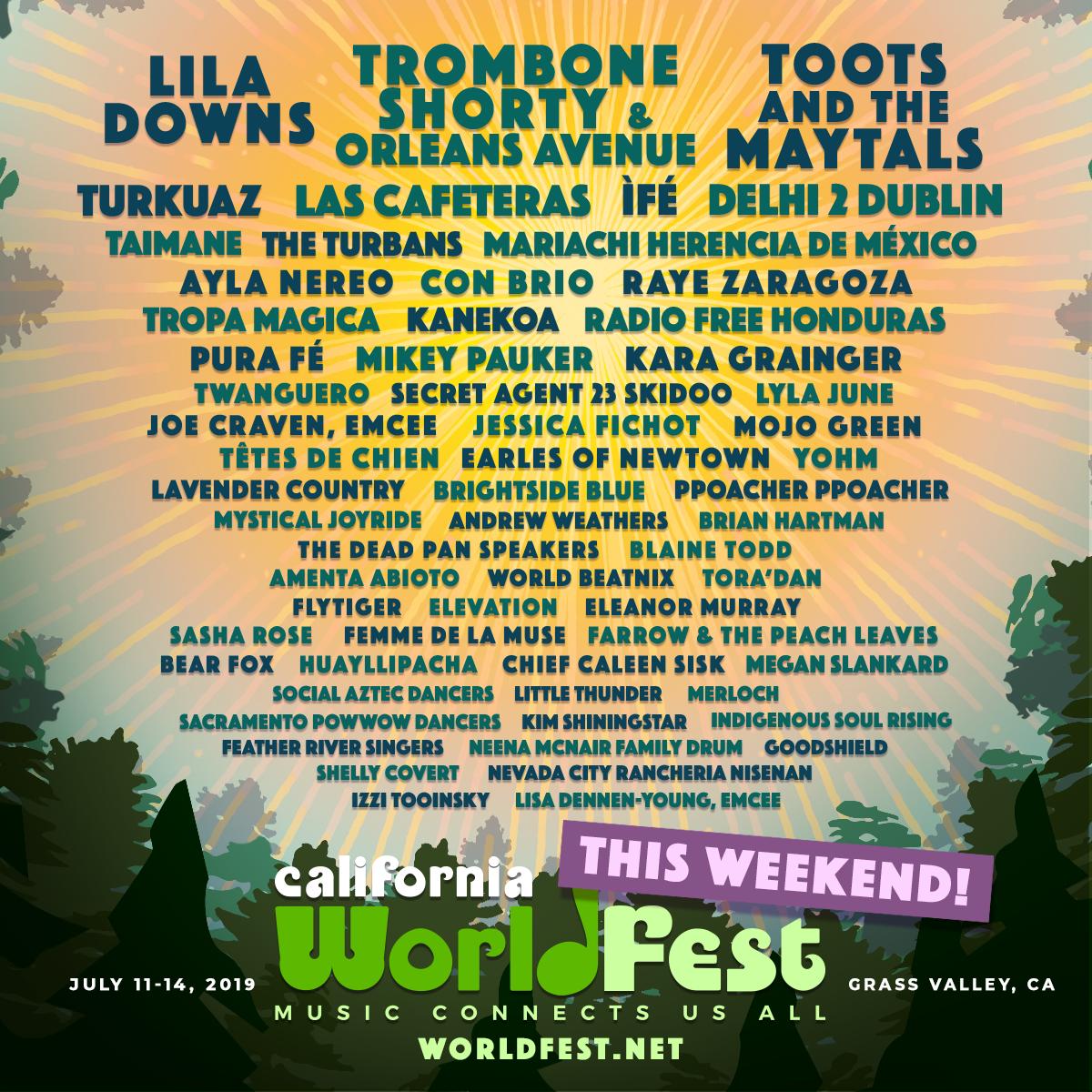 We're really looking forward to playing <a href="/CAWorldFest/">CAworldfest</a>  on Sunday July 14th! 🌞❤️