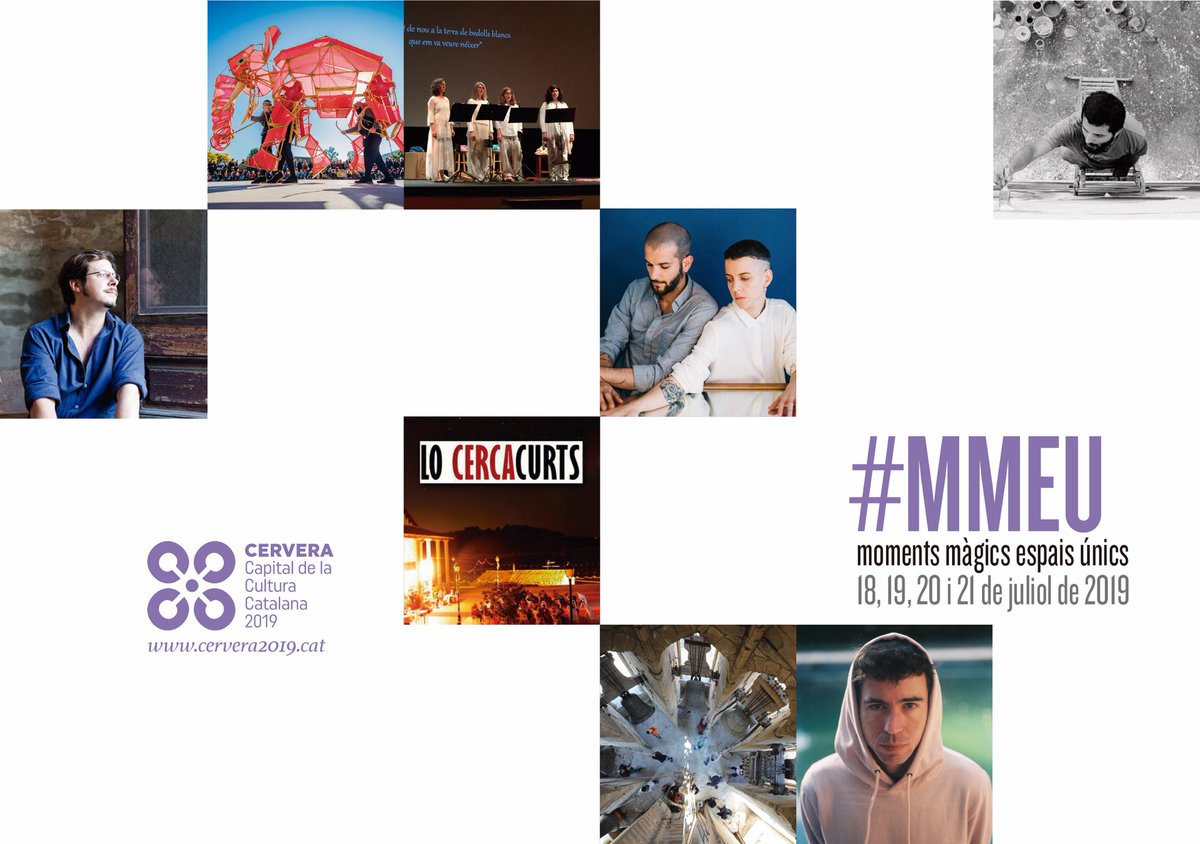 cervera2019's tweet photo. Entrades a la venda per la segona part del #MMEU, microaccions artístiques en espais singulars de #Cervera. Del 18 al 21 de juliol. #cervera2019 https://t.co/cEl65Ft99L