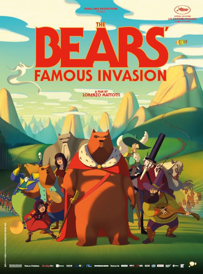 The Bears’ Famous Invasion by #LorenzoMattotti, reveals its poster! After @Festival_Cannes the film will screen @FilmFestLocarno 🇨🇭 & @FFAngouleme🇫🇷 !  @CineartBE @Mozinetfilmek @primalineaprod @uniFrance @BimFilm @indigo_film @nicstavrogin