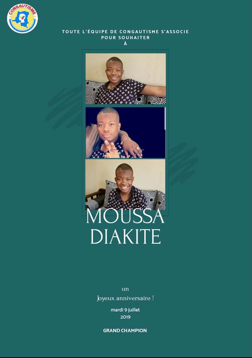 congautisme's tweet photo. Aujourd’hui c’est ton anniversaire,
Notre cher et bien-aimé frère, Moussa.
Source de tant de choses et une vraie bénédiction pour toute une génération. 
alors sois heureux et plein de joies,
ravie de le partager avec toi.

Heureux Anniversaire champion !
#CongAutisme, l'équipe. https://t.co/zcKwbtYsmP