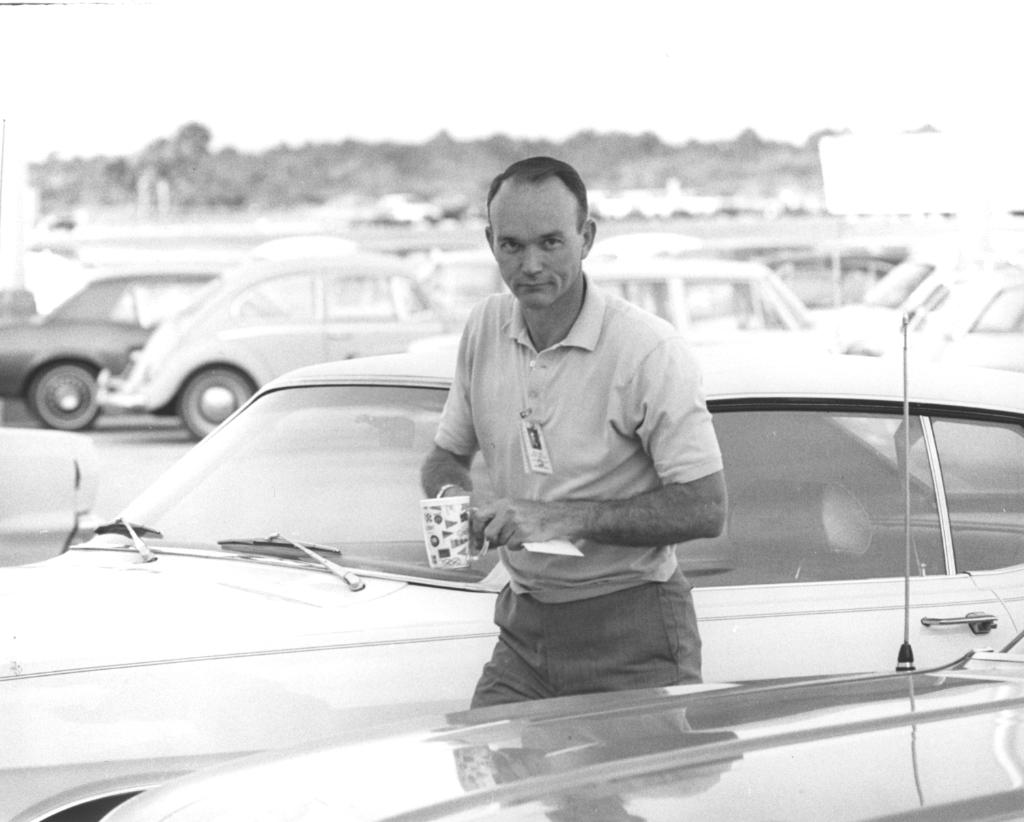 NASAhistory's tweet photo. Just another day at the office..... except their next business trip was a visit to the Moon. #OTD in 1969, the Apollo 11 crew arrived @NASAKennedy with one week until their July 16th launch. https://t.co/gngIQyRC79