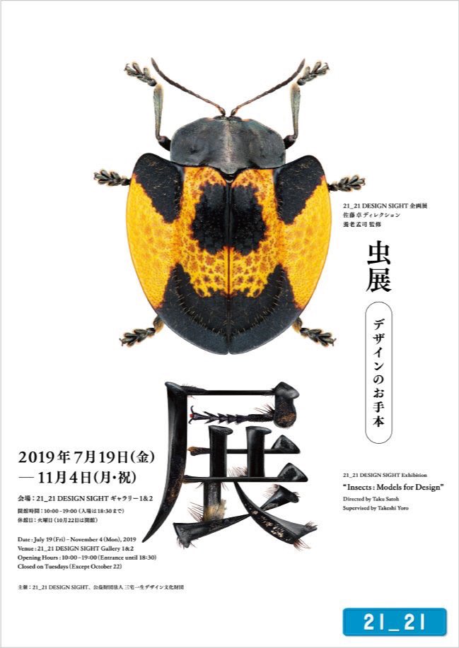 21_21 DESIGN SIGHT 企画展「虫展 −デザインのお手本−」 標本が