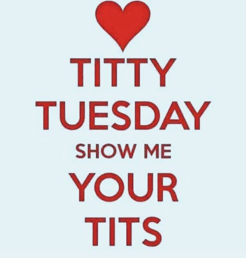 #TITTYTUESDAY come on ladies. Do your best work please #horny https://t.co/SLEve28Bhu<a href="/tag/tittytuesday"class="tags">#TITTYTUESDAY</a><a href="/tag/horny"class="tags"><span>#horny</span></a>