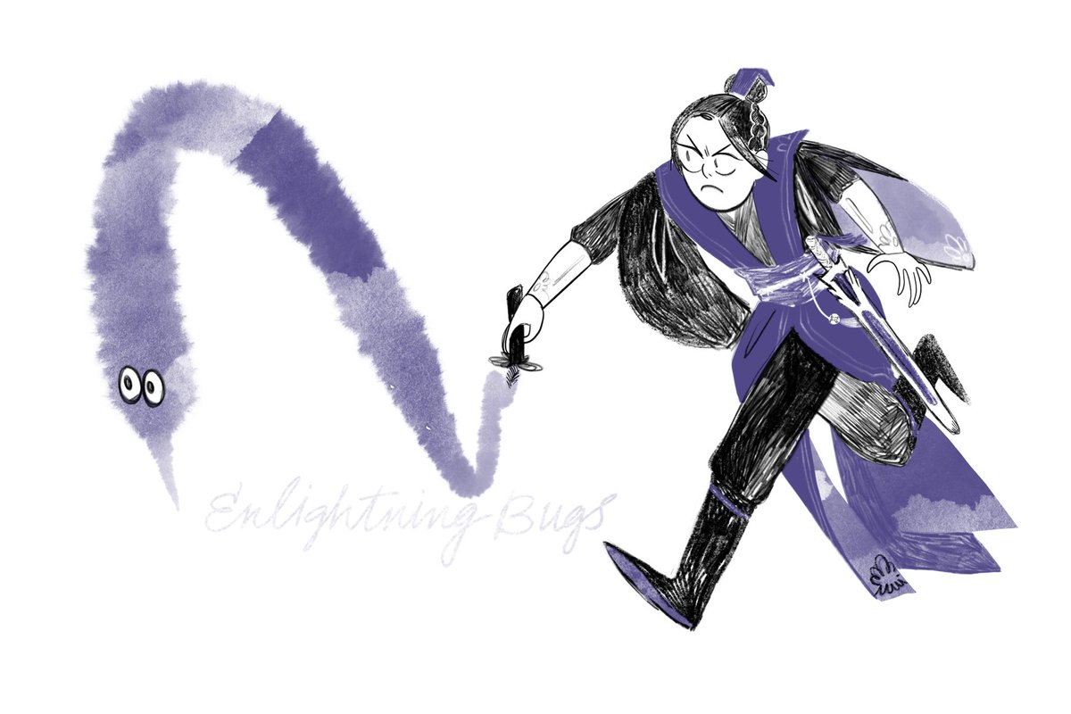 enlightningbugs's tweet image. #MoDaoZuShi fandom I present to you, long awaited, #JiangCheng with zidian worm on a string.

If you were at AX last weekend you may have run into my handsome generous and talented friend trading postcard prints of this on my behalf!