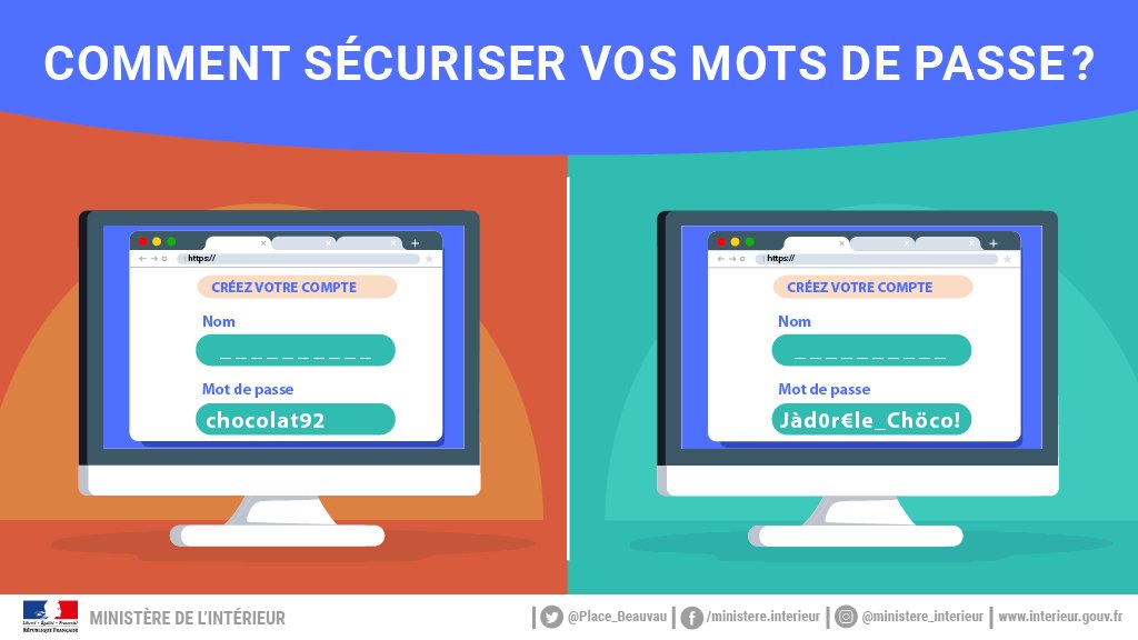 Interieur_Gouv's tweet image. #MardiConseil 💻 Durant les #soldes2019, si vous achetez en ligne, vous devrez créer un compte sur les sites commerciaux. Qui dit compte, dit mot de passe... et donc #cybersécurité. Pas de panique, trouver un mot de passe complexe, c'est facile ⬇️
interieur.gouv.fr/Actualites/L-a…