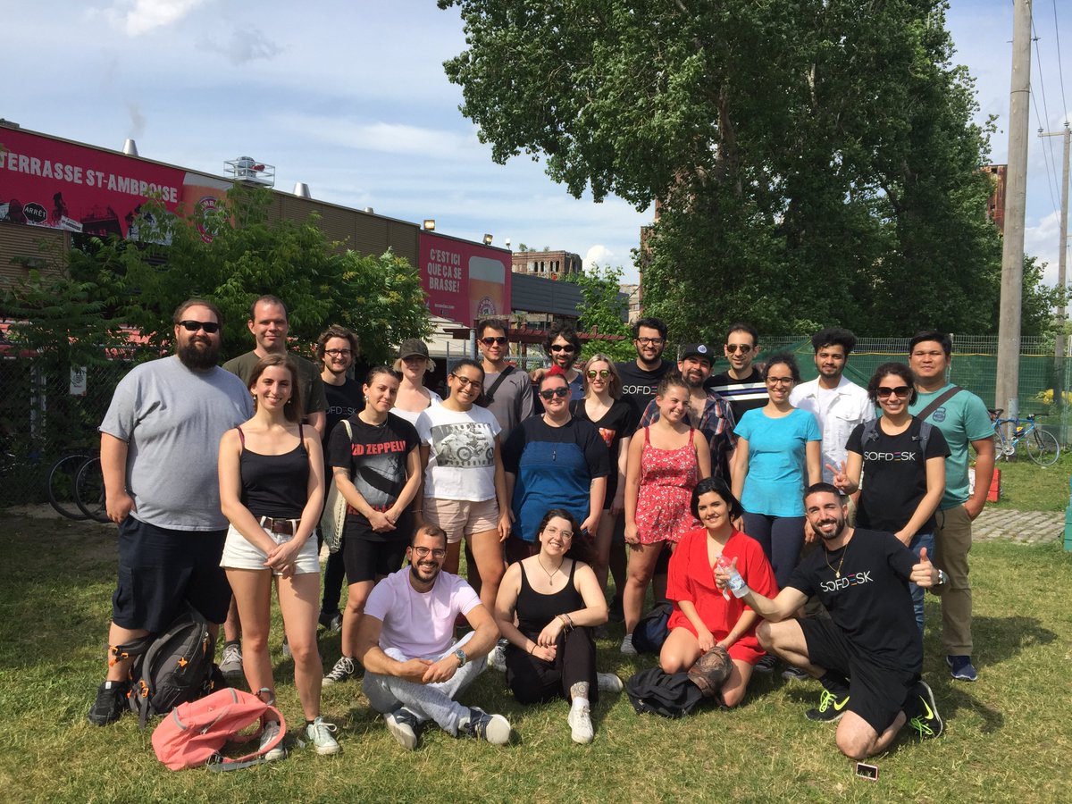 sofdesk's tweet photo. Sofdesk doing eco-volunteering and cleaning the borders of Canal Lachine. It feels good to work in a team pro-environment! 
#savetheearth #teambuilding #sofdesk #ecovolunteering https://t.co/RUKxpoH5x1