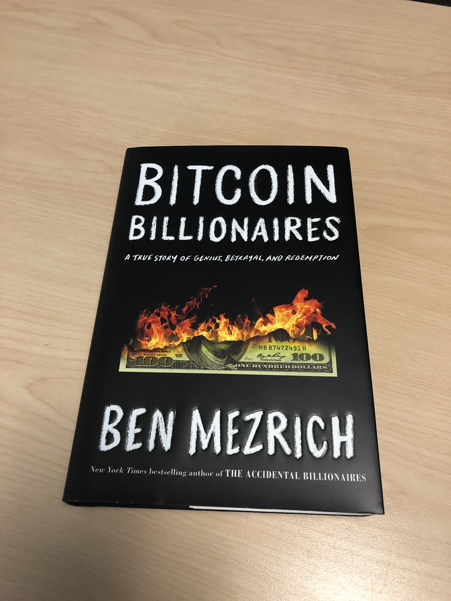 APompliano's tweet image. Highly recommend reading @benmezrich’s Bitcoin Billionaires!

You got to love a $100 bill burning on the cover of a story about @winklevoss and @tylerwinklevoss epic Bitcoin investment 🔥
