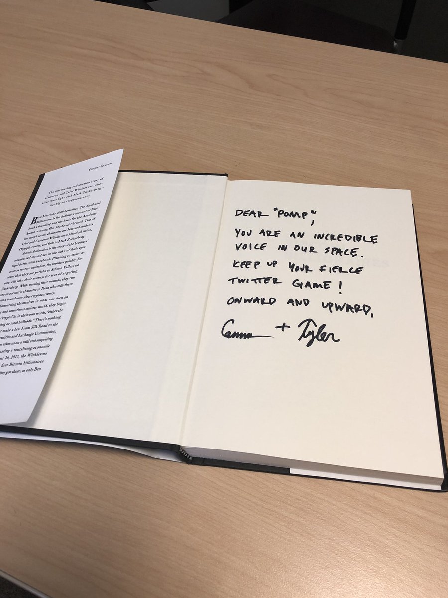 APompliano's tweet image. Highly recommend reading @benmezrich’s Bitcoin Billionaires!

You got to love a $100 bill burning on the cover of a story about @winklevoss and @tylerwinklevoss epic Bitcoin investment 🔥