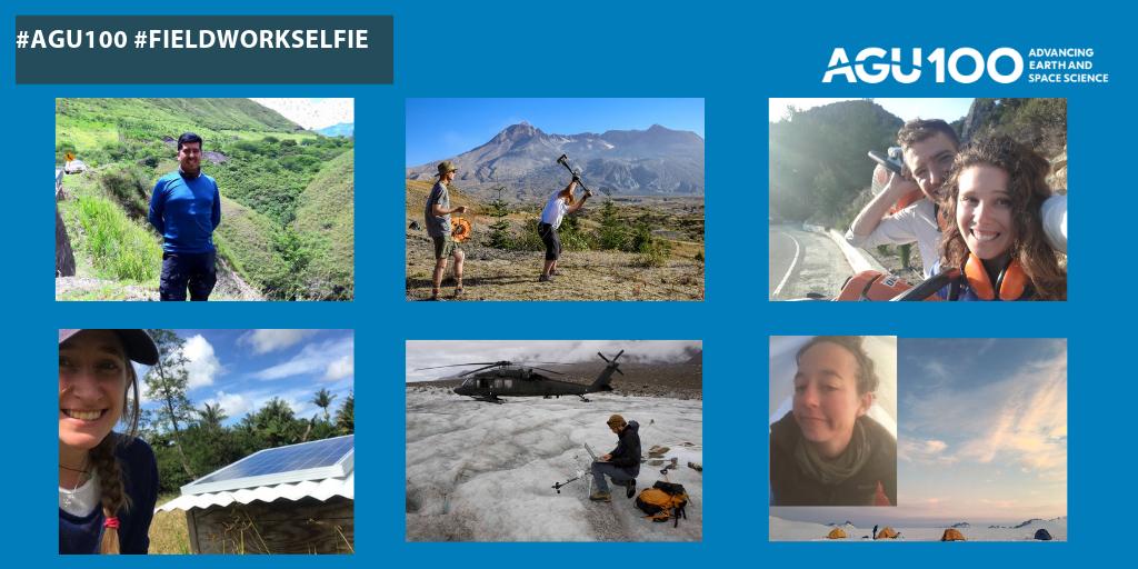 theAGU's tweet photo. ICYMI: Check out the winning posts of the #AGU100 #FieldWorkSelfie Giveaway drawing here: https://t.co/AZ62lohI9j Congrats to @elizabeth_case @Giologorocks @WaterSHEDLab @DrHydrogeofizz @Seismic_Jade @LKamhaji https://t.co/3V6FCrRYPe