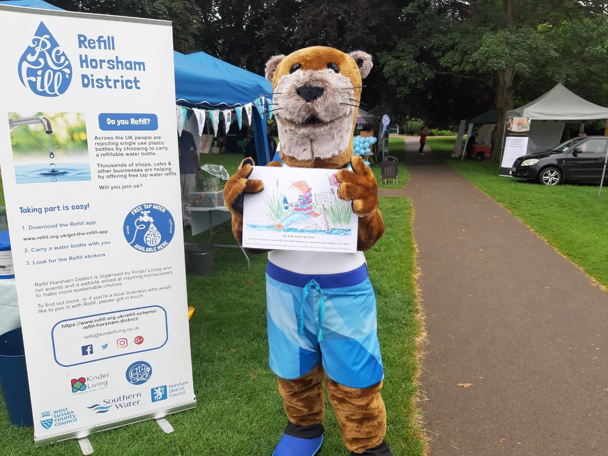We had a fantastic time at Horsham's #FundaySunday last weekend! With the help of our mascot, Joss we were spreading the word about #Refill with <a href="/RefillHorsham/">Refill Horsham District</a>, <a href="/KinderLivingUK/">Kinder Living</a> and their very own otter, Avon. Find out where we're off to next here: bit.ly/2EPvLsI