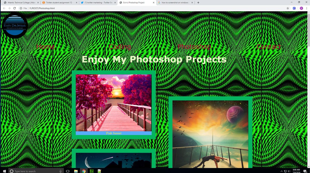 EvinWebDevATC1's tweet image. Twitter student assignment 12: Tweet about a project you are working on this week. This week i am working on creating my website mobile.
#webdev@atc