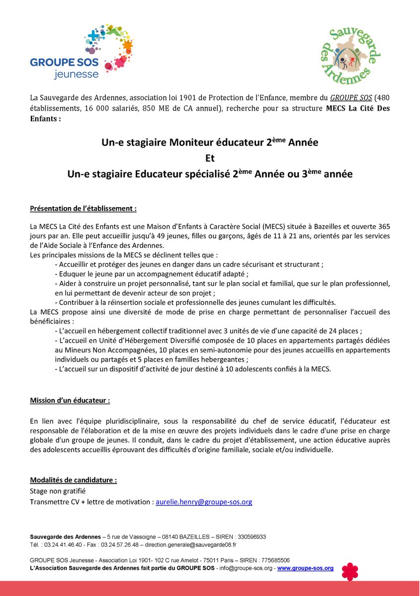 Lettre De Motivation Demande De Stage Tisf