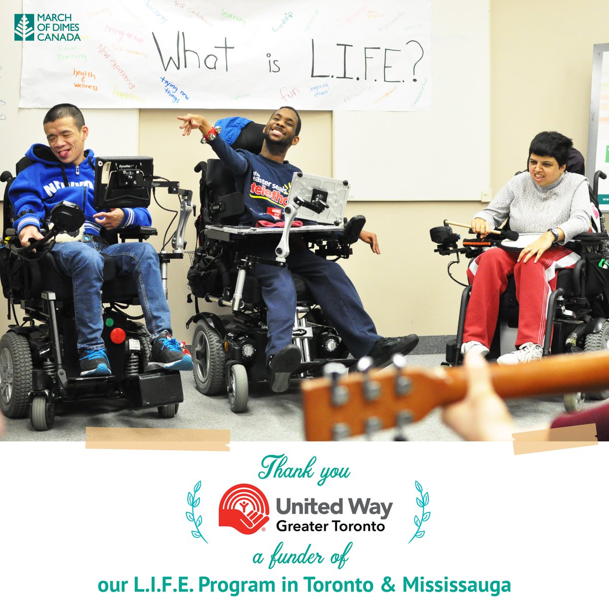 marchofdimescda's tweet photo. Our #MODCLIFE program teaches young adults w/ disabilities the social & life skills needed as you become an adult. We're in Toronto, Mississauga, Calgary & soon Vancouver! Learn more https://t.co/L4ZI87T0sx Thanks to @UWGreaterTO, one of our funders of L.I.F.E. in Toronto! https://t.co/pJgJN9o992