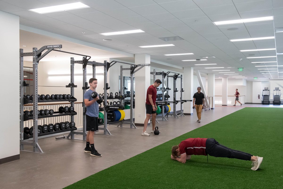 BostonCollege's tweet photo. .@BCRecreation's new home has something (and space) for everyone. Welcome to the Margot Connell Recreation Center, which opens today. 

10 things you should know about the new addition to the Heights: https://t.co/AyTzHThyii https://t.co/DYLE2zMBbb