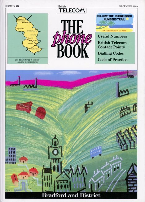 Happy birthday to David Hockney who was born in Bradford #OTD 9 July 1937. Here's his phone book cover #design on the 1989 Bradford telephone directory. #borntoday #telecoms #art #archives #OnThisDay