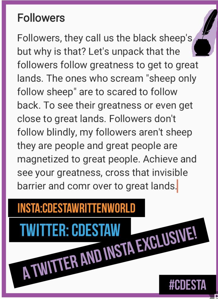 ThePurpleTieGuy's tweet photo. #Cdesta #OriginalCswritting #originalwork #writting #writers #mywritting #mywords #followers #artwithwords #writersontumblr #writersontwitter #writersoninsta #writersofinstagram #writingcommunity #spokenword #spokenwordpoetry #spokenwordartist #creativewriting #creativewriting https://t.co/izPgf7ScT8