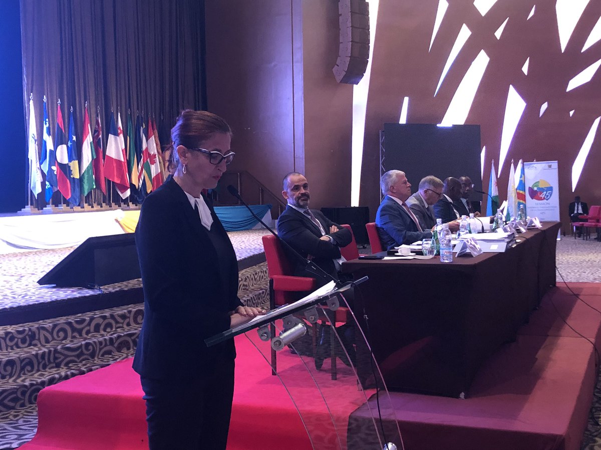 APFfrancophonie's tweet photo. Audition @FrancoiseVanni, Directrice des relations extérieures @GlobalFund, devant les #parlementaires francophones pour lutter ensemble contre le sida, la tuberculose et le paludisme #45APF #CIV #Abidjan #Accéléronslemouvement https://t.co/nplYD6mj8X