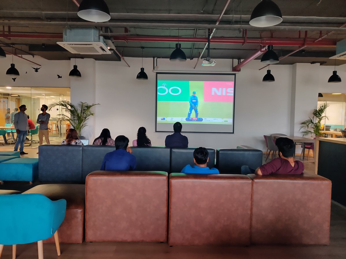 Indiaaa Indiaaa!! Cheering for the team at our Gurgaon office today😄
#INDvNZ #Semifinal #OneImpression