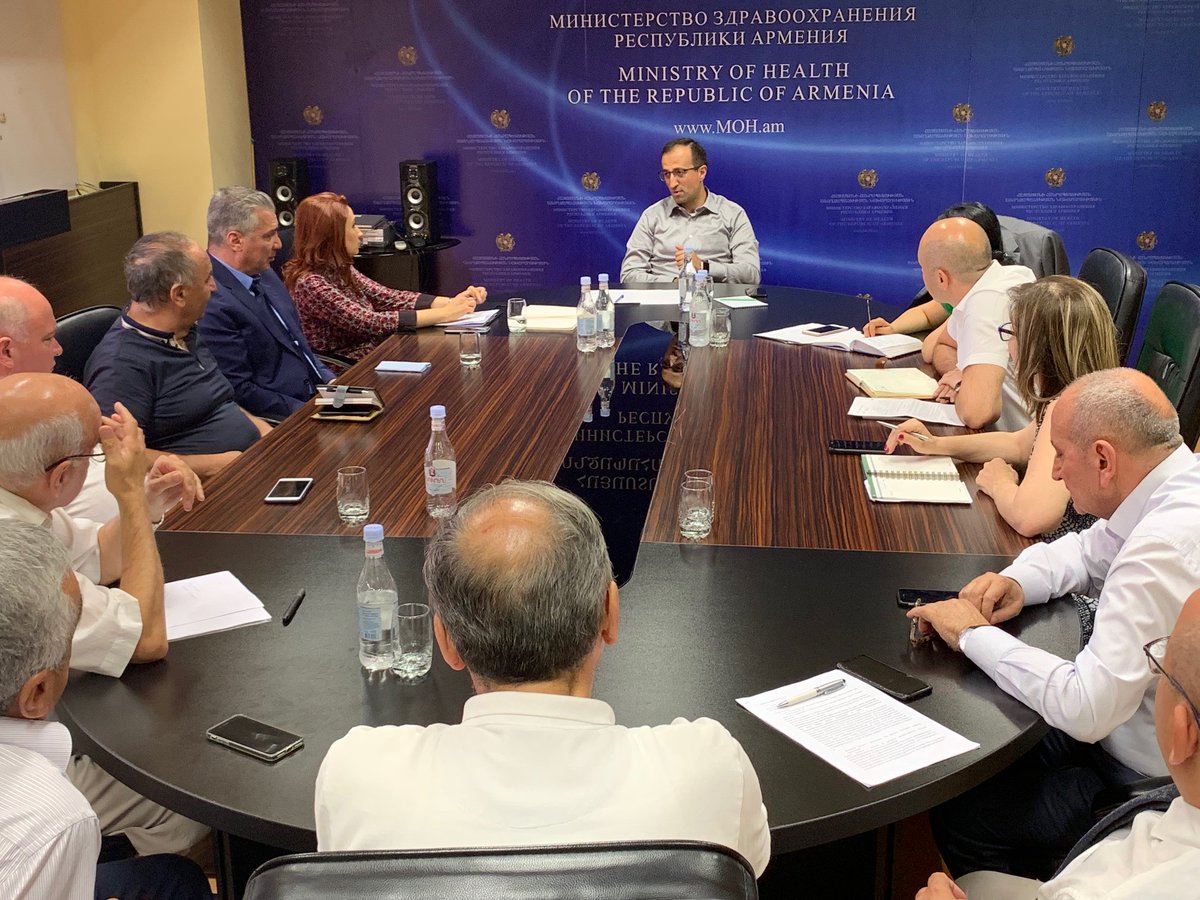 MinHealth_Arm's tweet photo. Minister of #Health @AToros_Official  had a discussion meeting with Association of Manufacturers of #Pharmaceuticals' drug-producing companies to discuss #issues regarding the #establishment of fees in the #drug circulation field. Read more: https://t.co/aG1jpNxXxx https://t.co/X6uimovLmn