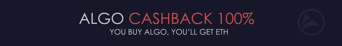 algotrading_ltd's tweet image. Algo CASHBACK 100% 
Time Period: June 20th 2019 - August 16th 2019 
More Information login to dashboard: algotrading.ltd 

#bitcoin #cashback #ALGO #ICO #bountyhunter #bounty