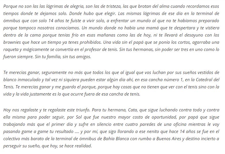 otradoblefalta's tweet photo. Carta escrita por la madre de @guido_pella 🇦🇷 tras el acceso a los cuartos de final de #Wimbledon. Para reflexionar por todo lo que pasa una familia de un jugador con proyección internacional

📝📸 @vidaytenis https://t.co/IhRMnuGQvN