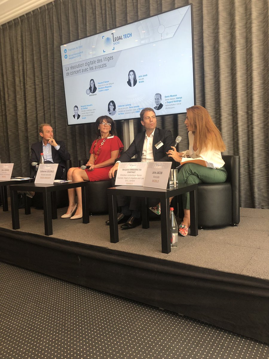 « <a href="/Wizblo1/">Wizblo</a> est une plateforme de prévention des litiges. Elle permet d’anticiper les conflits avant qu’ils deviennent des contentieux » <a href="/MeJulieJacob/">Me Julie Jacob</a> au #legaltech2019 #Legaltech